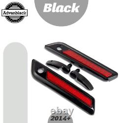 Advan Blackout Saddlebag Lid Lever & Latch Cover Set Kit For Harley Touring 14+