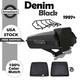 Advan Denim Black Razor Tour Pak Pack Trunk Luggage For 1997+ Harley Touring