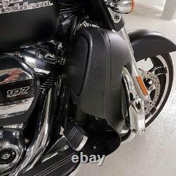 Advan Denim Black Rushmore Lower Vented Fairings Speaker Pods For 2014+ Harley