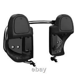 Advan Denim Black Rushmore Lower Vented Fairings Speaker Pods For 2014+ Harley