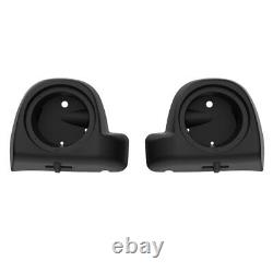 Advan Denim Black Rushmore Lower Vented Fairings Speaker Pods For 2014+ Harley