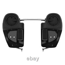 Advan Denim Black Rushmore Lower Vented Fairings Speaker Pods For 2014+ Harley