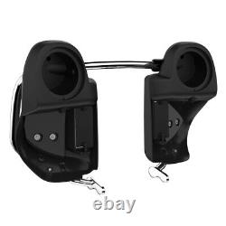 Advan Denim Black Rushmore Lower Vented Fairings Speaker Pods For 2014+ Harley