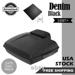 Advan Denim Black Rushmore Razor Tour Pak Pack Pad Fits 97+ Harley/Softail