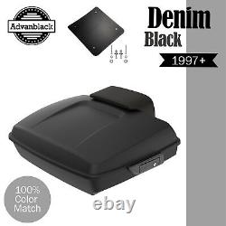 Advan Denim Black Rushmore Razor Tour Pak Pack Pad Fits 97+ Harley/Softail