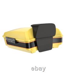 Advan Industrial YellowithVivid Black Chopped Tour Pack Backrest Fits 97+ Harley