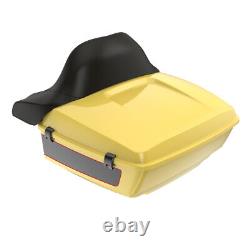 Advan Industrial YellowithVivid Black King Tour Pack Trunk Luggage For 97+ Harley