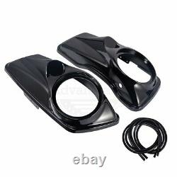 Advan Vivid Black 8'' inch Speaker Lids for Harley Touring Street Road Glide 14+