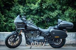 Advan Vivid Black Razor Tour Pack Trunk Luggage Fits Harley Lower Rider ST