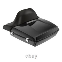 Advan Vivid Black Razor Tour Pak Wrap-Around Backrest F/ 97-20 Harley Touring