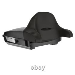 Advan Vivid Black Razor Tour Pak Wrap-Around Backrest F/ 97-20 Harley Touring