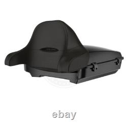 Advan Vivid Black Razor Tour Pak Wrap-Around Backrest For Harley Touring 97-20