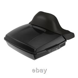 Advan Vivid Black Razor Tour Pak Wrap-Around Backrest For Harley Touring 97-20