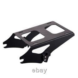 Advan Vivid Black Razor Tour Pak Wrap-Around Backrest For Harley Touring 97-20