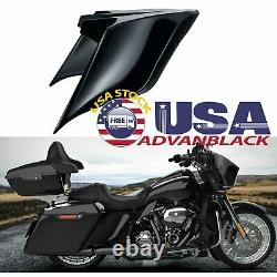 Advan Vivid Black Stretched Extended Side Cover For 14+ Harley Davidson Touring
