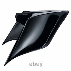 Advan Vivid Black Stretched Extended Side Cover For 14+ Harley Davidson Touring