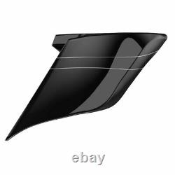 Advan Vivid Black Stretched Extended Side Cover For 14+ Harley Davidson Touring