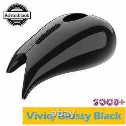 Advan Vivid Black Stretched Tank Cover For Harley Street Road Glide Touring 08+