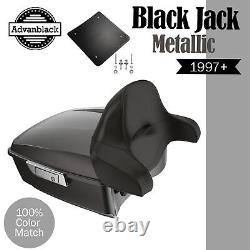 Advanblack BLACK JACK METALLIC Rushmore King Tour Pack Fits 97+ Harley/Softail