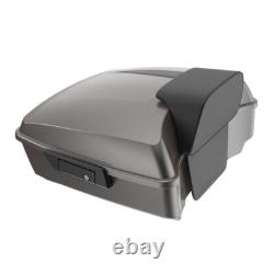 Advanblack Billet Silver Chopped Tour Pack Pak Black Liner For 1997+ Harley