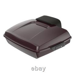 Advanblack Black Cherry Razor Tour Pack Trunk Luggage For Harley Touring 97+