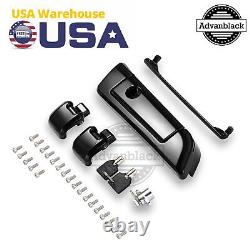 Advanblack Black Hinges & Latch Kit Fit 2014+ Harley Razor Chopped King Tour Pak