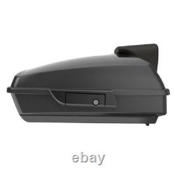 Advanblack Black Quartz Razor Tour Pack Trunk Luggage For Harley Touring 97+