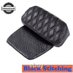 Advanblack Black Stitching Raptor Small Backrest Pad Fits Harley Touring