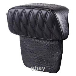 Advanblack Black Stitching Raptor Small Backrest Pad Fits Harley Touring