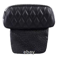 Advanblack Black Stitching Raptor Small Backrest Pad Fits Harley Touring