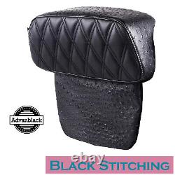 Advanblack Black Stitching Raptor Small Backrest Pad For Harley Touring