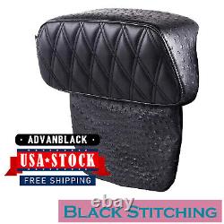 Advanblack Black Stitching Raptor Small Backrest Pad For Harley Touring