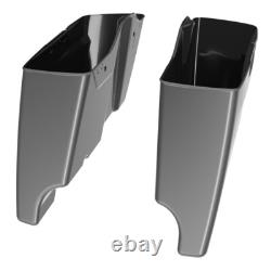 Advanblack Charcoal Pearl Stretched Saddlebag Pinstripe For 2014+ Harley Touring
