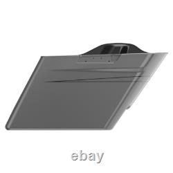 Advanblack Charcoal Pearl Stretched Saddlebag Pinstripe For 2014+ Harley Touring