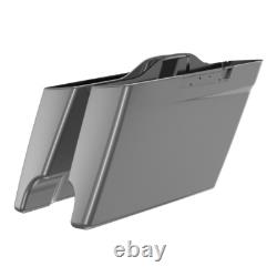 Advanblack Charcoal Pearl Stretched Saddlebag Pinstripe For 2014+ Harley Touring