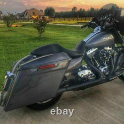 Advanblack Charcoal Pearl Stretched Saddlebag Pinstripe For 2014+ Harley Touring
