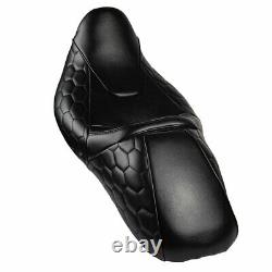 Advanblack Cobra Seat with Black Custom Stitching for 08+ Harley Touring Models