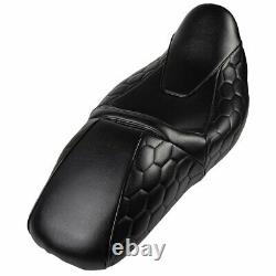 Advanblack Cobra Seat with Black Custom Stitching for 08+ Harley Touring Models