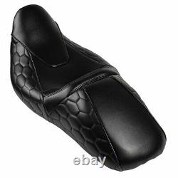 Advanblack Cobra Seat with Black Custom Stitching for 08+ Harley Touring Models