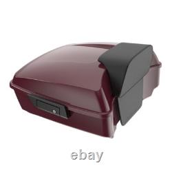 Advanblack Crimson Red Sunglo Chopped Tour Pack Black Hinges For Harley 1997+