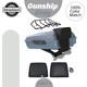 Advanblack Gunship Gray Razor Tour Pack Trunk Luggage For Harley Touring 1997+