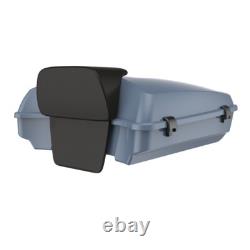 Advanblack Gunship Gray Razor Tour Pack Trunk Luggage For Harley Touring 1997+