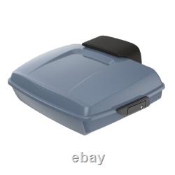 Advanblack Gunship Gray Razor Tour Pack Trunk Luggage For Harley Touring 1997+