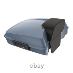 Advanblack Gunship Gray Razor Tour Pack Trunk Luggage For Harley Touring 1997+