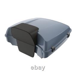 Advanblack Gunship Gray Razor Tour Pack Trunk Luggage For Harley Touring 1997+