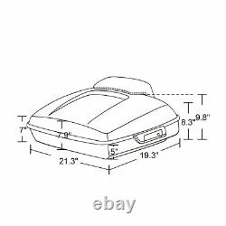 Advanblack Gunship Gray Razor Tour Pack Trunk Luggage For Harley Touring 1997+