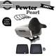 Advanblack Pewter Pearl King Tour Pack Black Hinges Latch For Harley 1997+