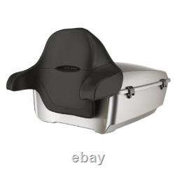 Advanblack Pewter Pearl King Tour Pack Black Hinges Latch For Harley 1997+
