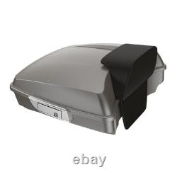 Advanblack Pewter Pearl Razor Tour Trunk Pack Luggage Fits 97+ Harley Touring