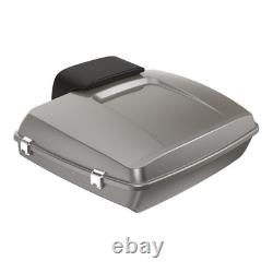 Advanblack Pewter Pearl Razor Tour Trunk Pack Luggage Fits 97+ Harley Touring